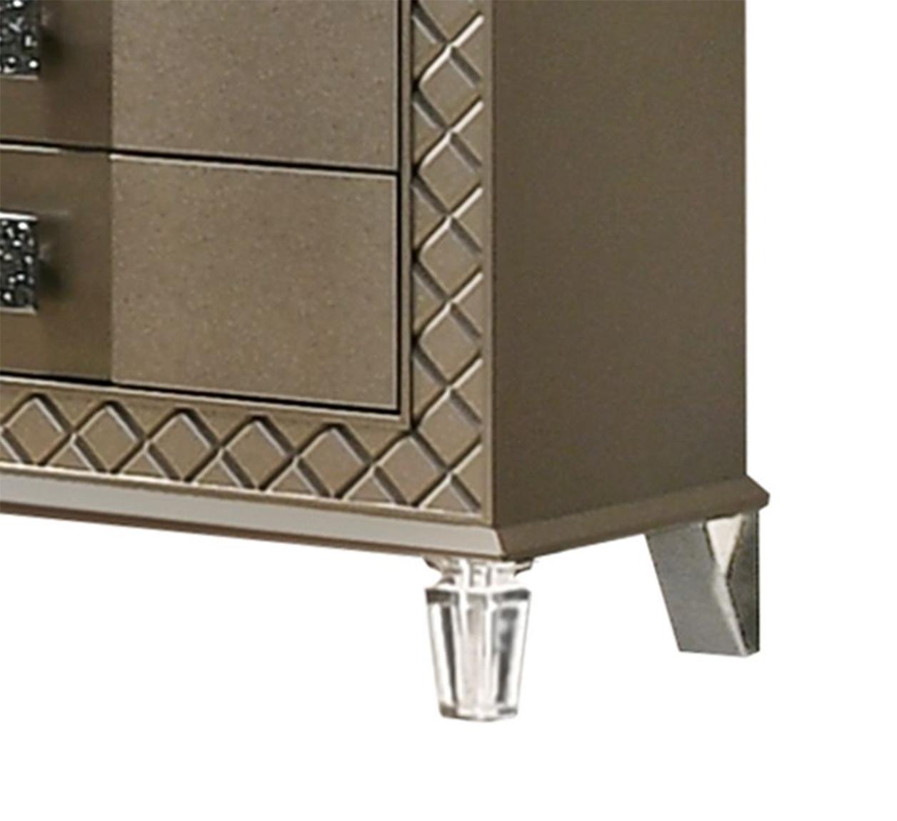 Coral Contemporary Style Dresser in Bronze finish Wood - ATL FURNITURE