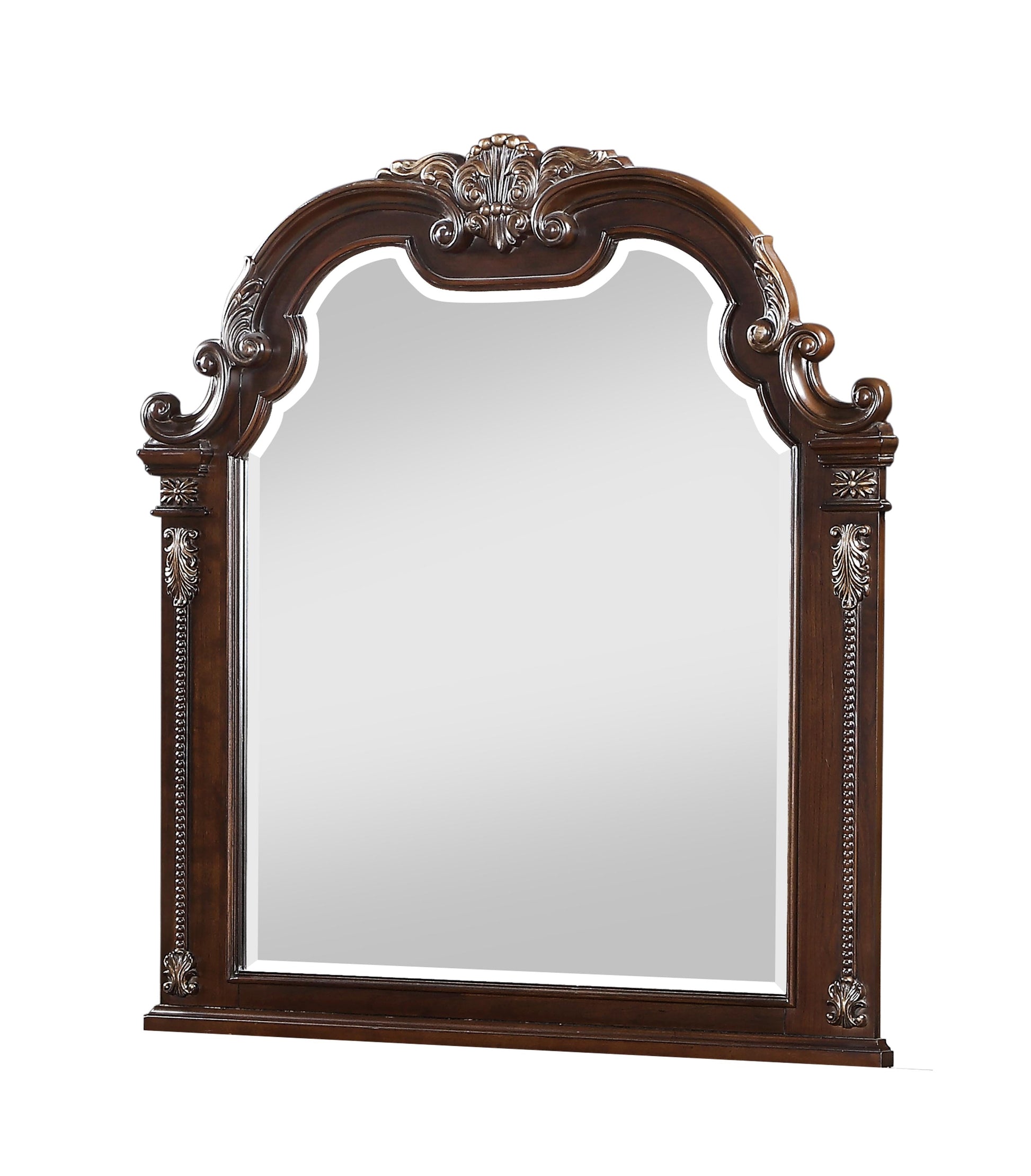 Destiny Traditional Style Mirror in Cherry finish Wood - ATL FURNITURE