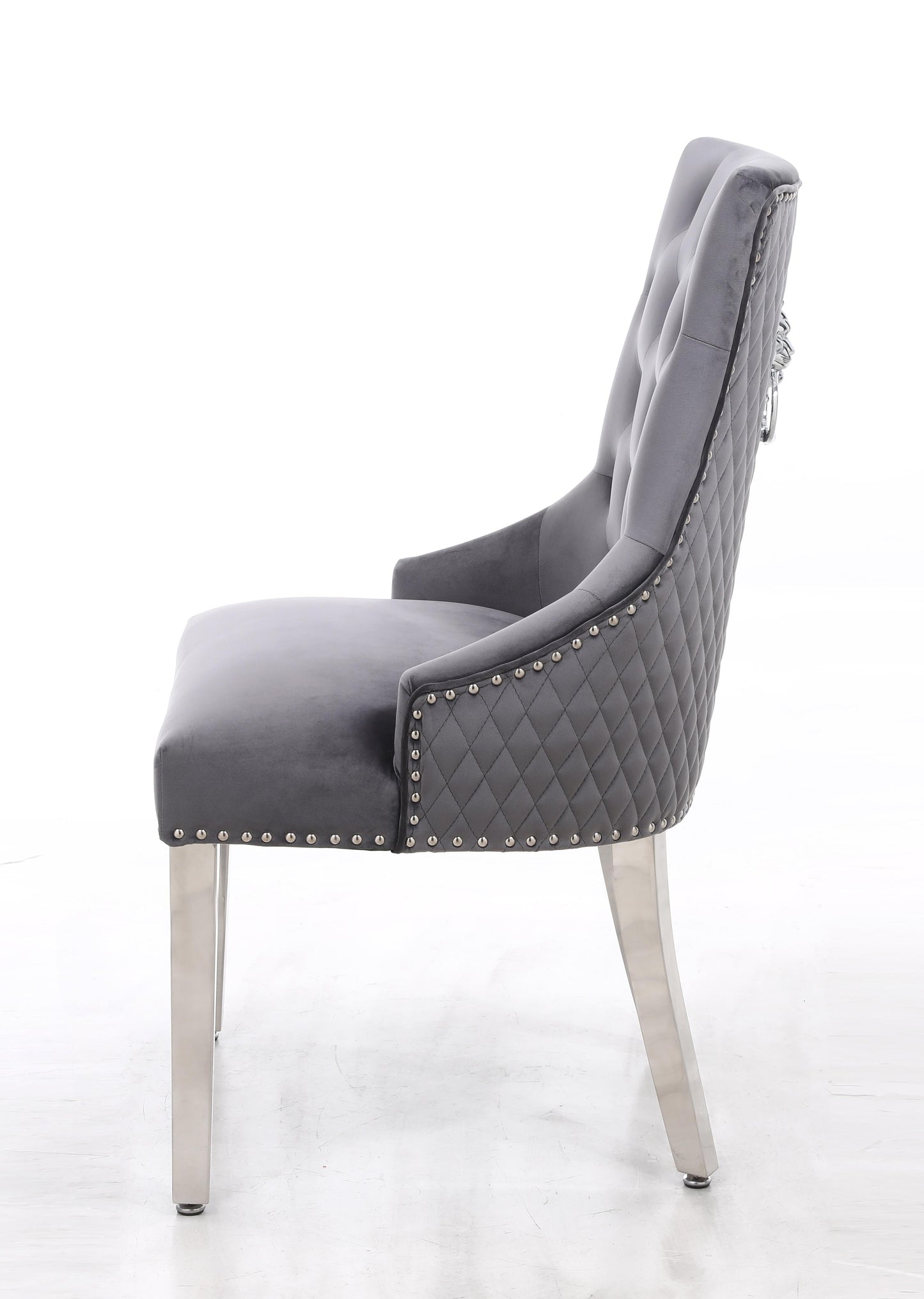 Leo Transitional Style Gray Accent Chair - ATL FURNITURE