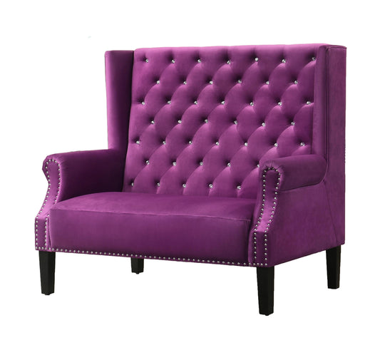 Lexi Transitional Style Purple Accent Chair - ATL FURNITURE