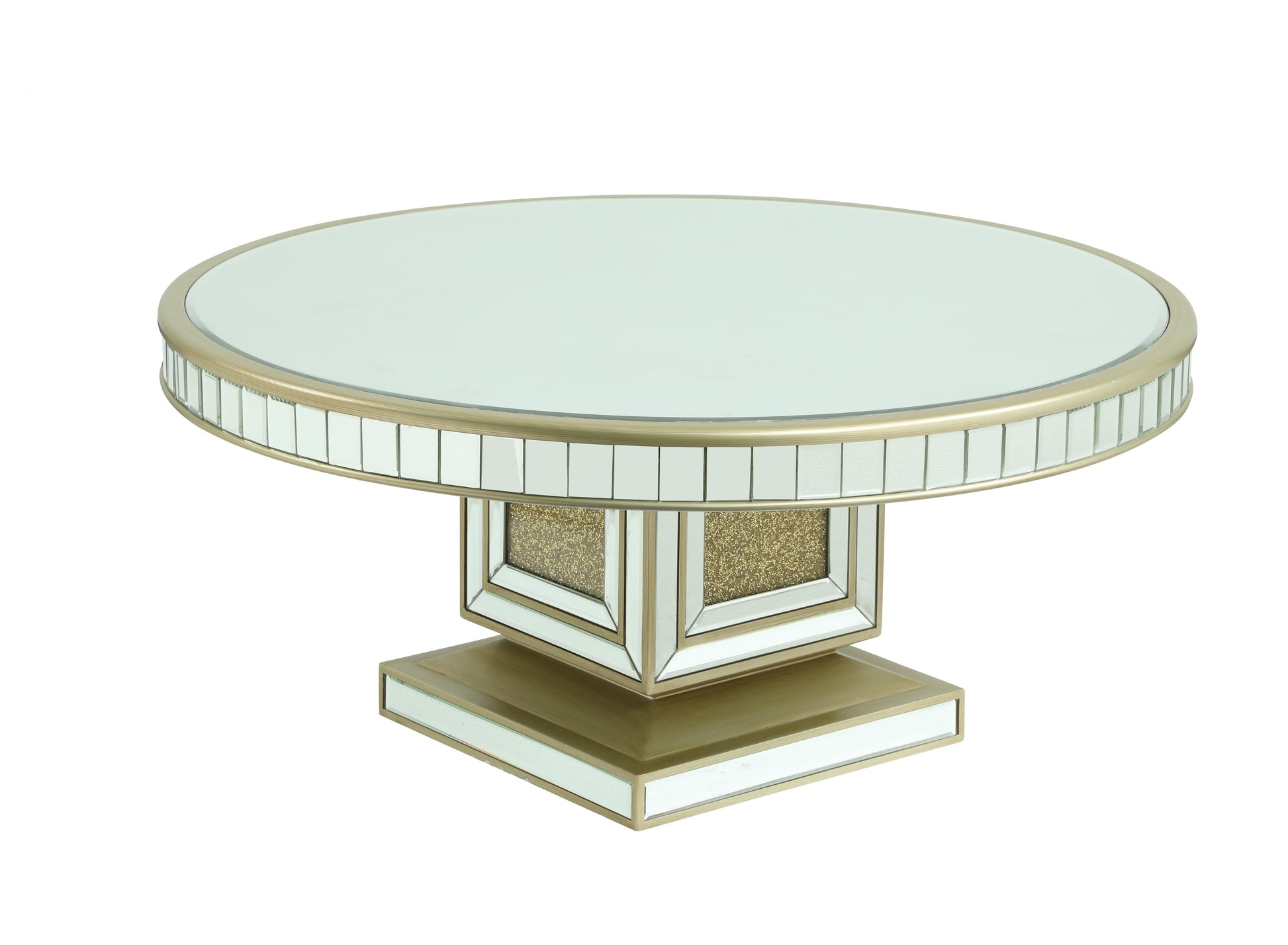 Harlow Modern Style Glass Coffee Table with Gold fiinish - ATL FURNITURE