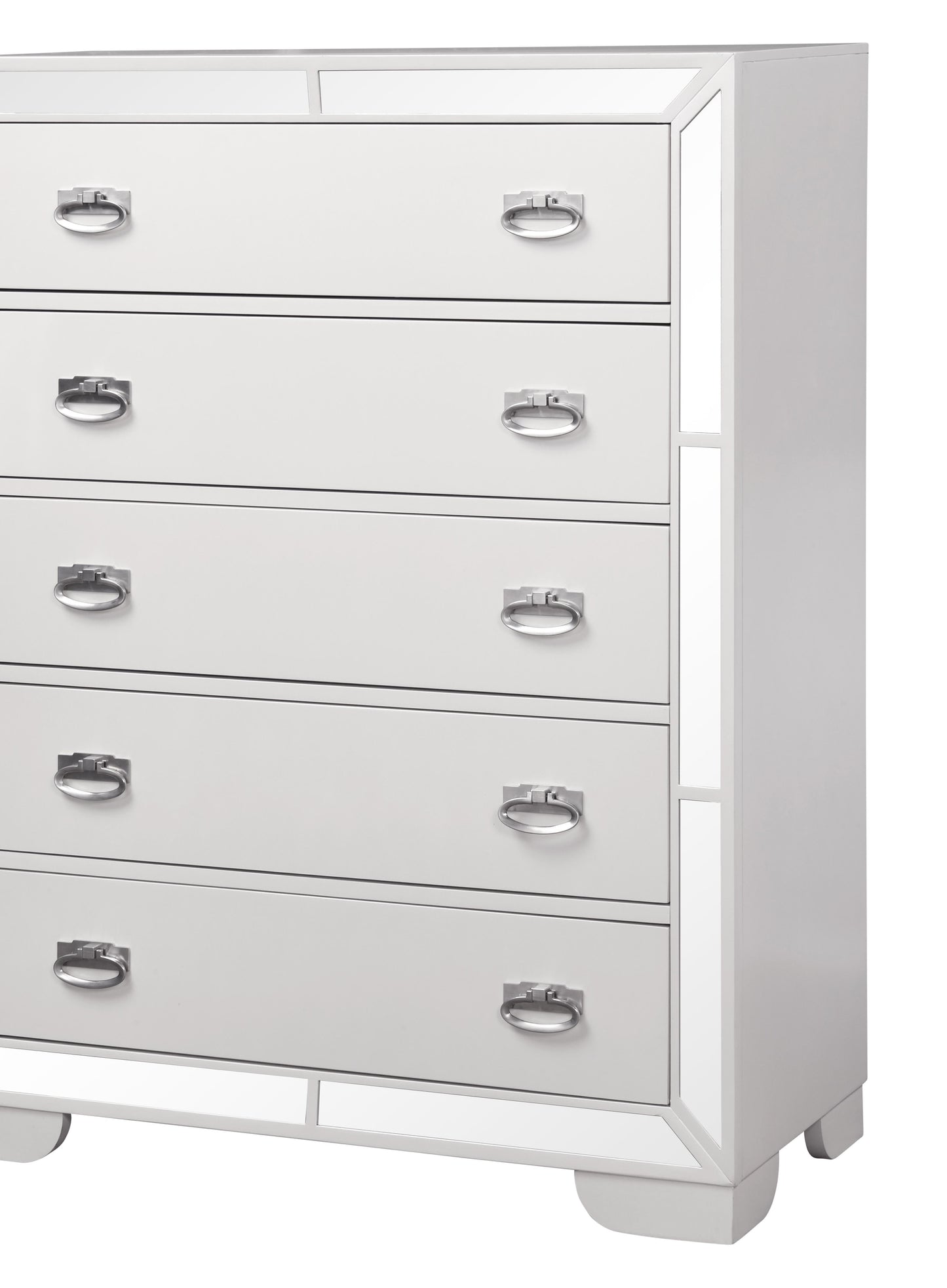 Grand Gloria Contemporary Style Chest in White finish Wood - ATL FURNITURE