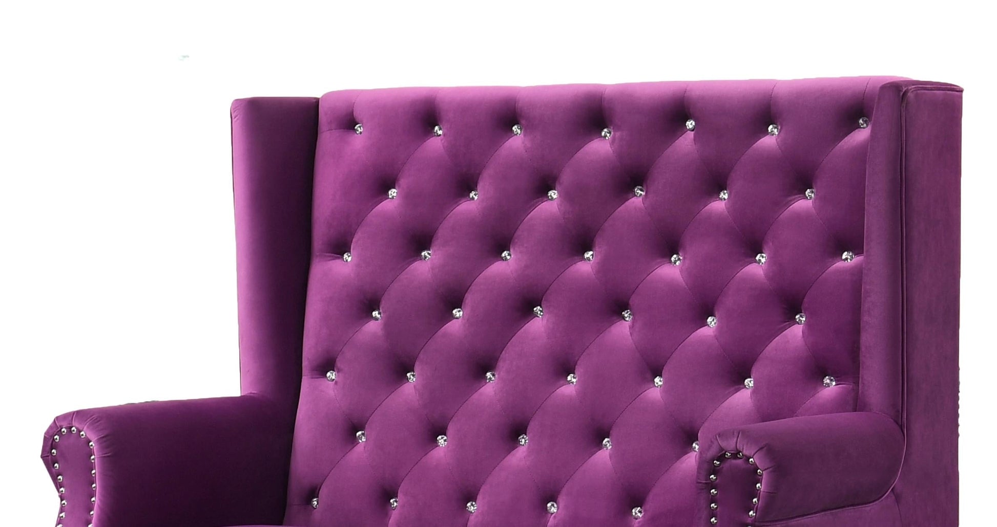 Lexi Transitional Style Purple Accent Chair - ATL FURNITURE