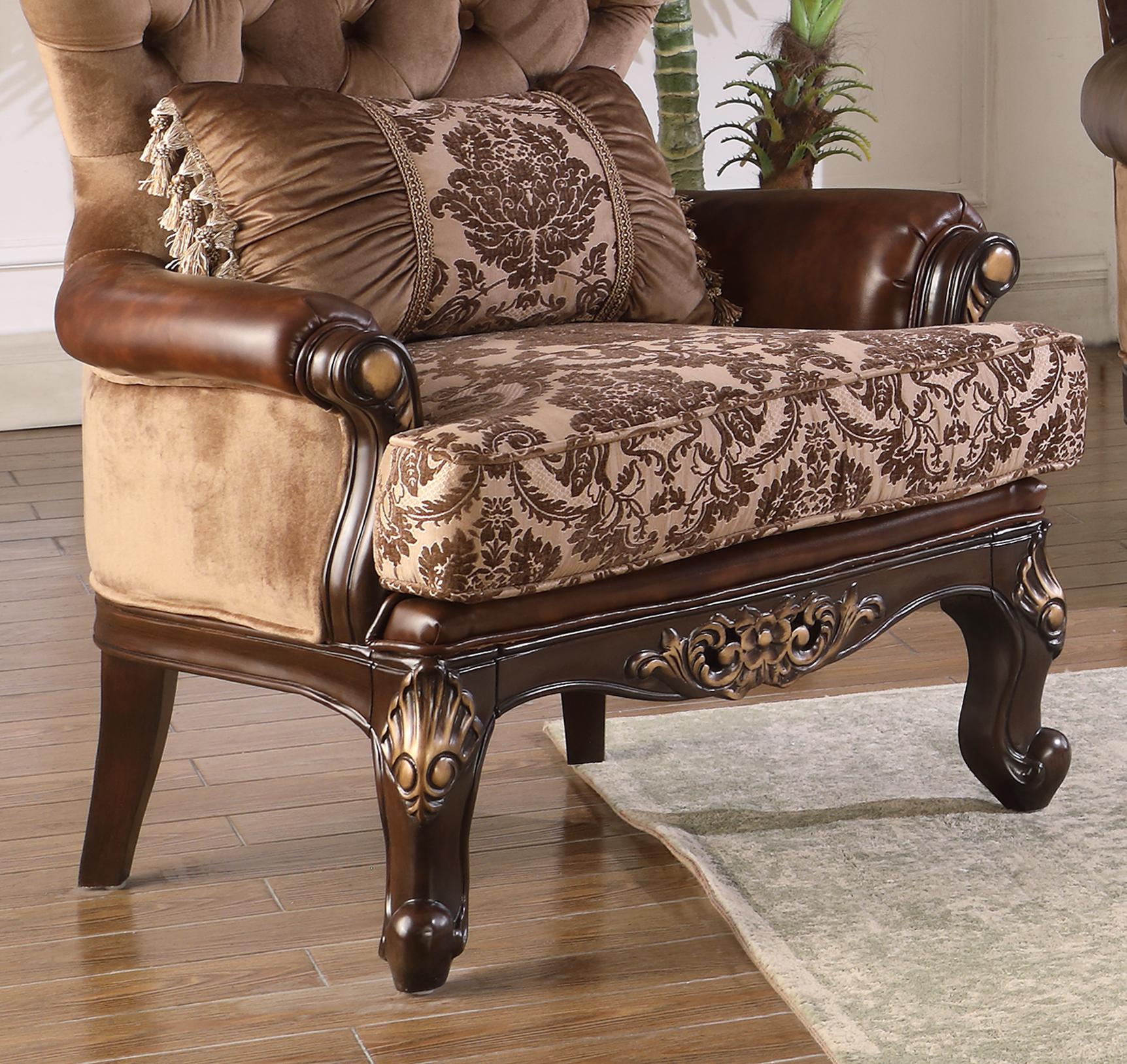 Phoenix Transitional Style Chair in Cherry finish Wood - ATL FURNITURE