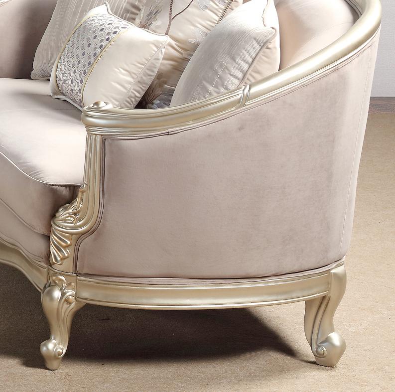 Elanor Traditional Style Loveseat in Champagne finish Wood - ATL FURNITURE