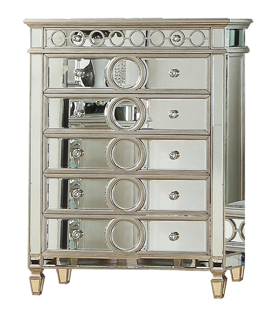 Brooklyn Contemporary Style Chest in Silver finish Wood - ATL FURNITURE