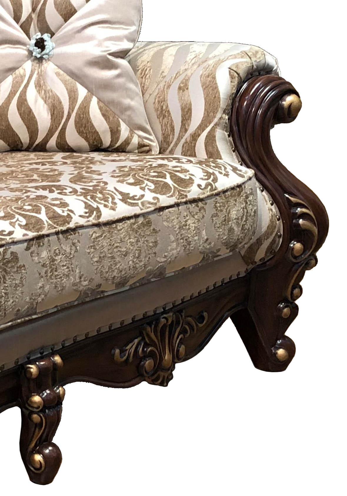 Jade Traditional Style Loveseat in Cherry finish Wood - ATL FURNITURE