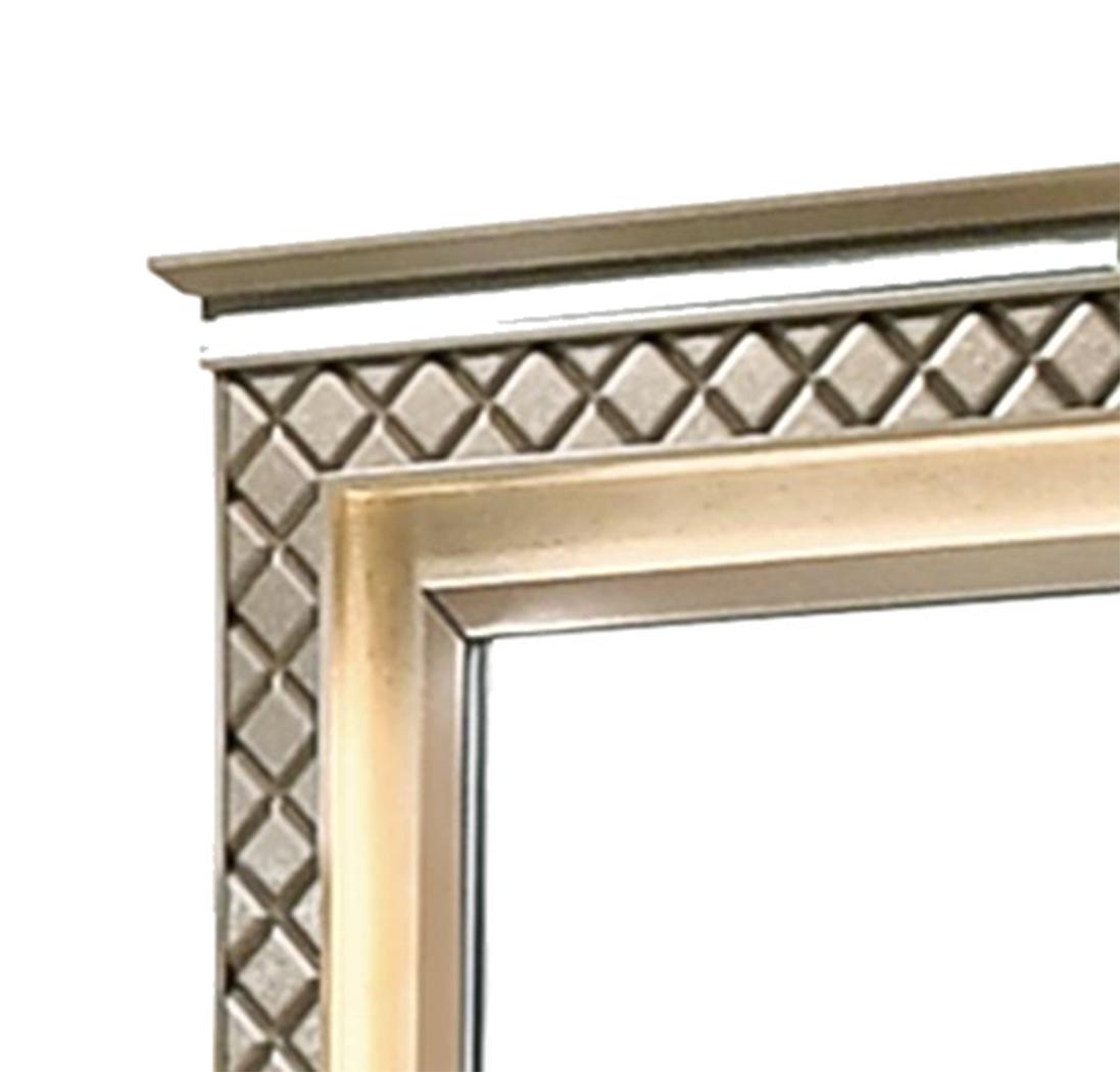 Coral Contemporary Style Mirror in Bronze finish Wood - ATL FURNITURE