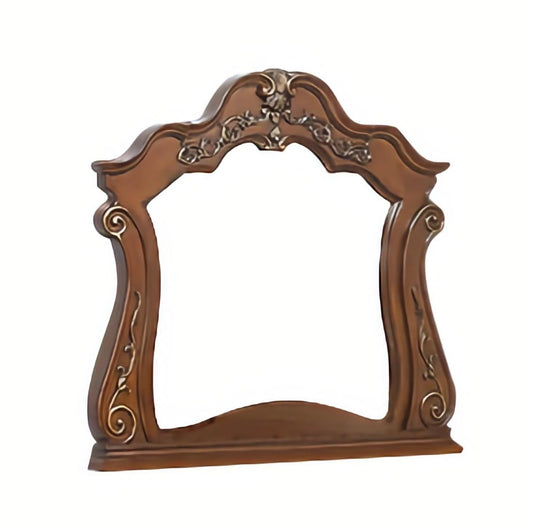 Cleopatra Traditional Style Mirror in Cherry finish Wood - ATL FURNITURE