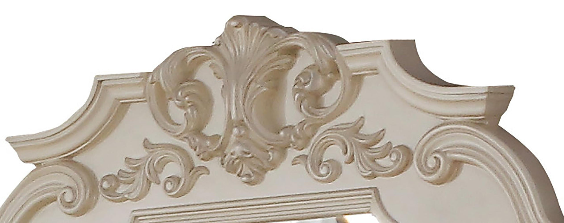 Victoria Traditional Style Mirror in Off-White finish Wood - ATL FURNITURE