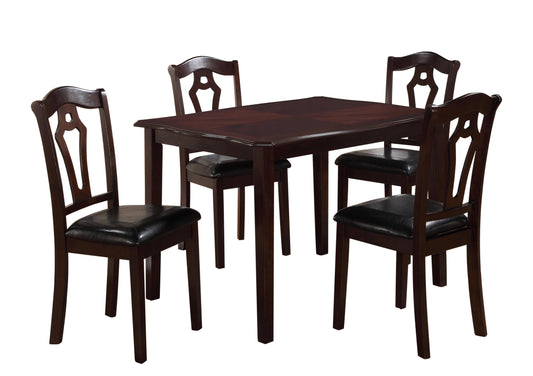 Bell Transitional Style Dining Set in Cherry finish Wood - ATL FURNITURE