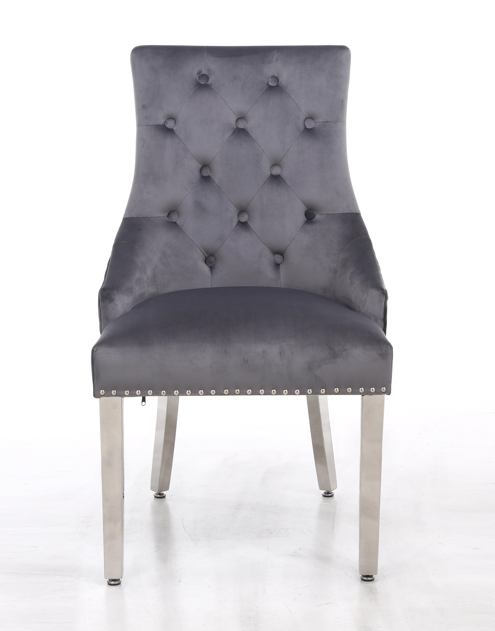 Leo Transitional Style Gray Accent Chair - ATL FURNITURE