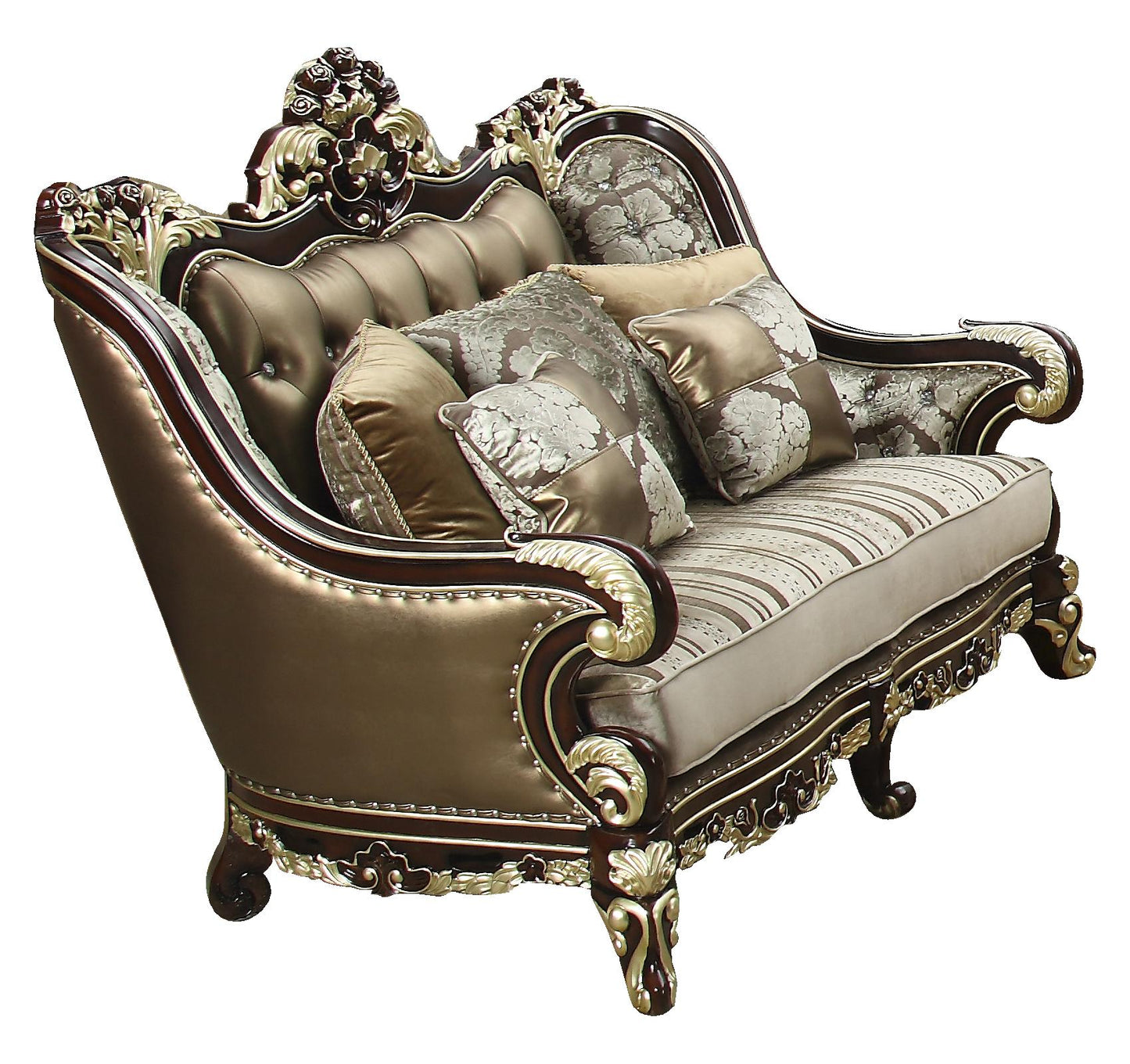 Monica Traditional Style Loveseat in Cherry finish Wood - ATL FURNITURE