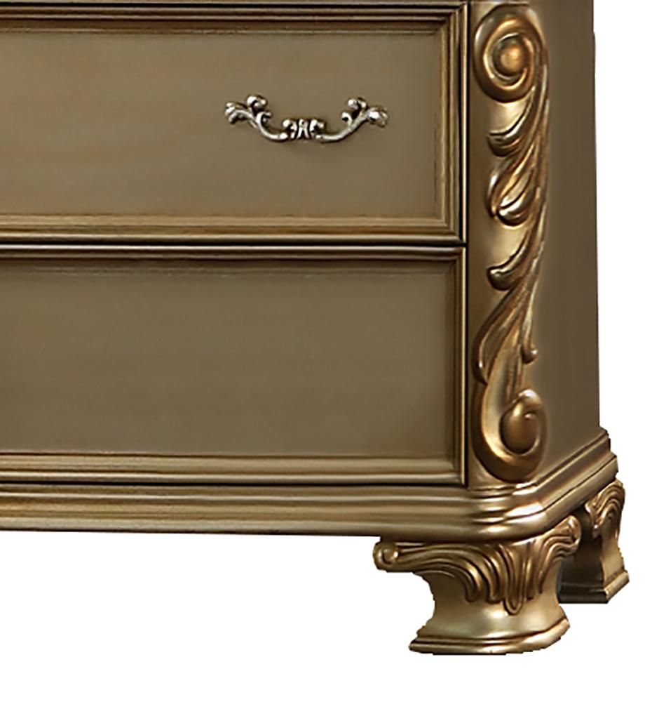 Miranda Transitional Style Chest in Gold finish Wood - ATL FURNITURE