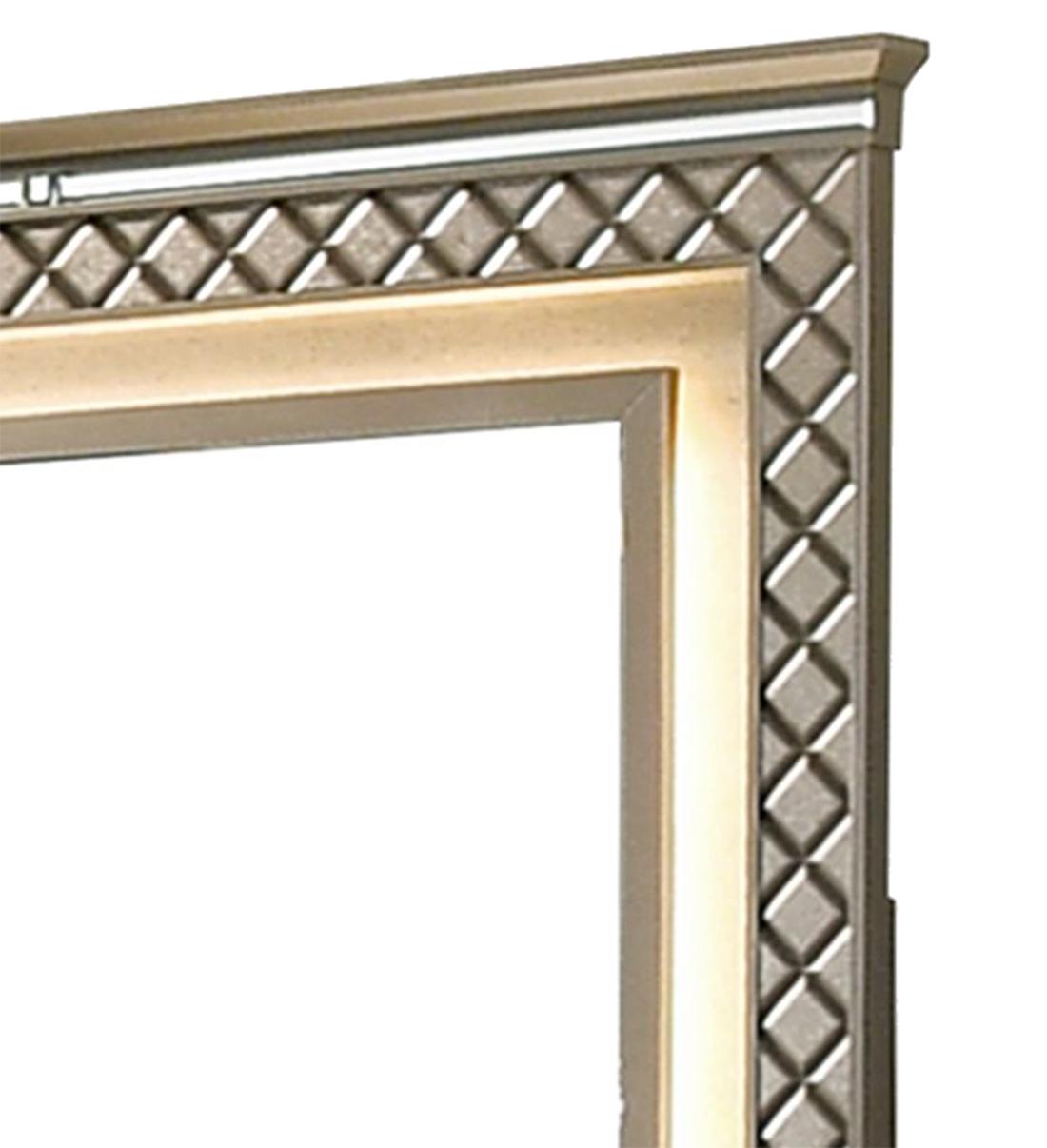 Coral Contemporary Style Mirror in Bronze finish Wood - ATL FURNITURE