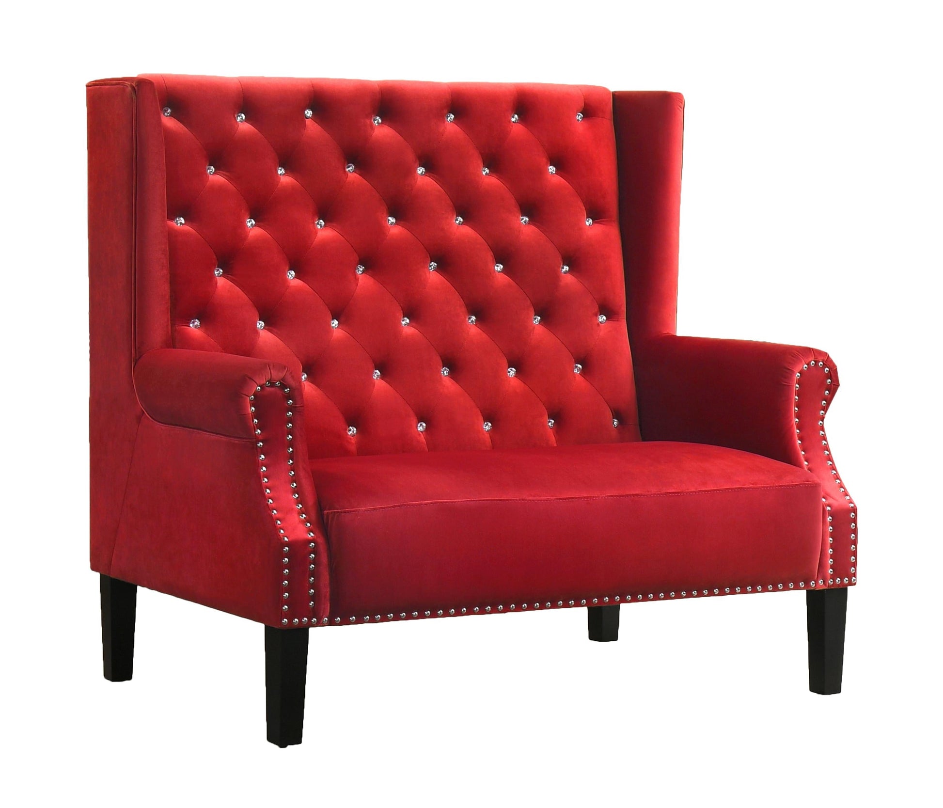 Lexi Transitional Style Red Accent Chair - ATL FURNITURE