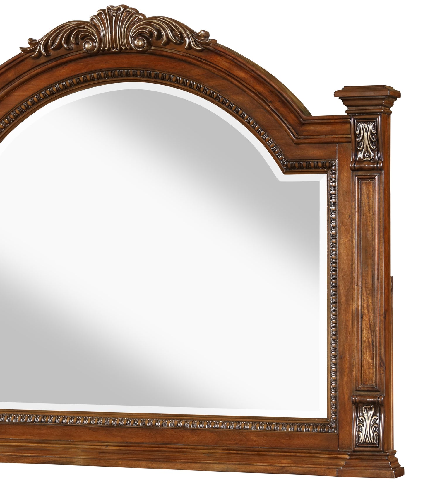 Viviana Traditional Style Mirror in Caramel finish Wood - ATL FURNITURE