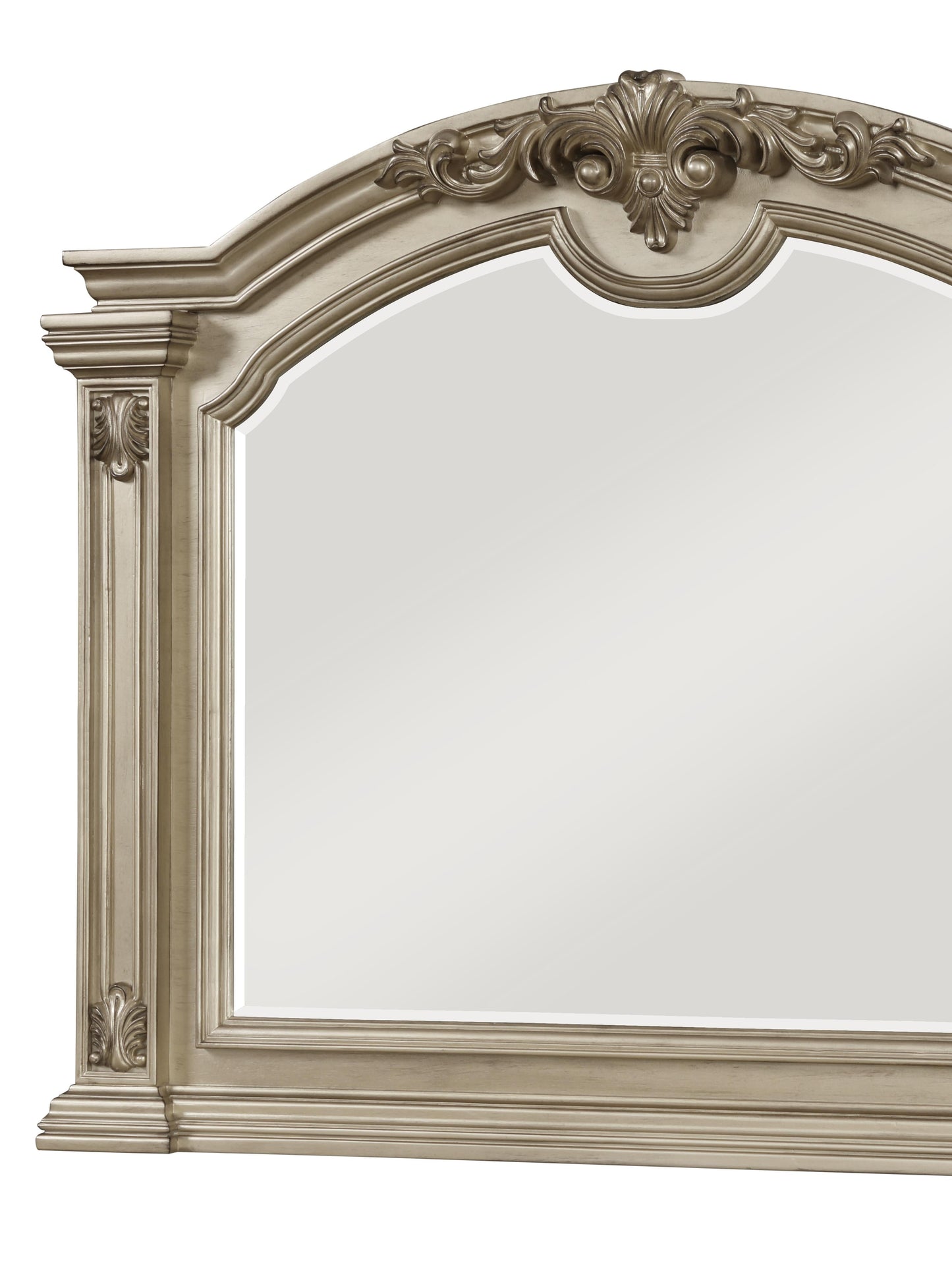 Alicia Transitional Style Mirror in Beige finish Wood - ATL FURNITURE