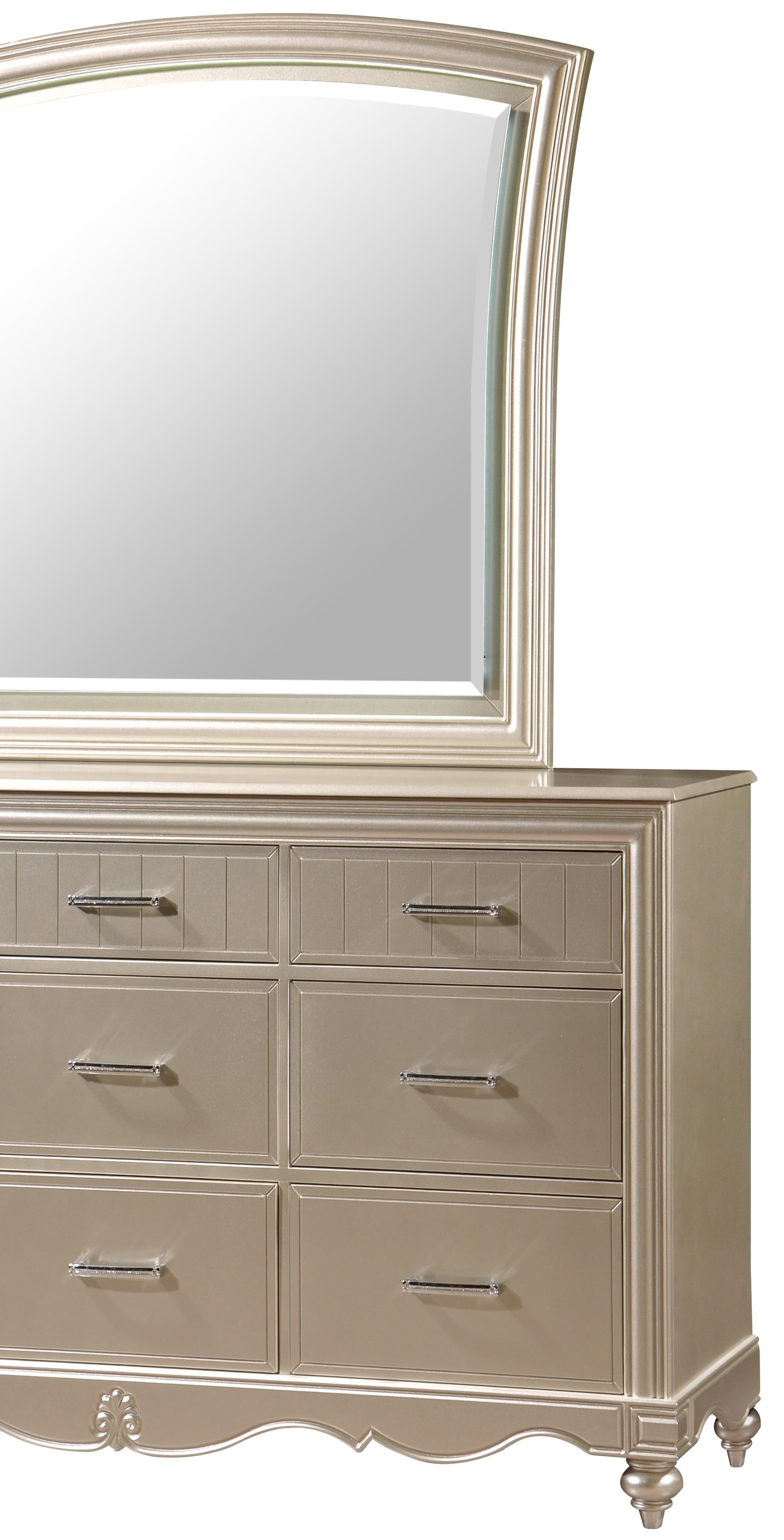 Faisal Transitional Style Dresser in Champagne finish Wood - ATL FURNITURE