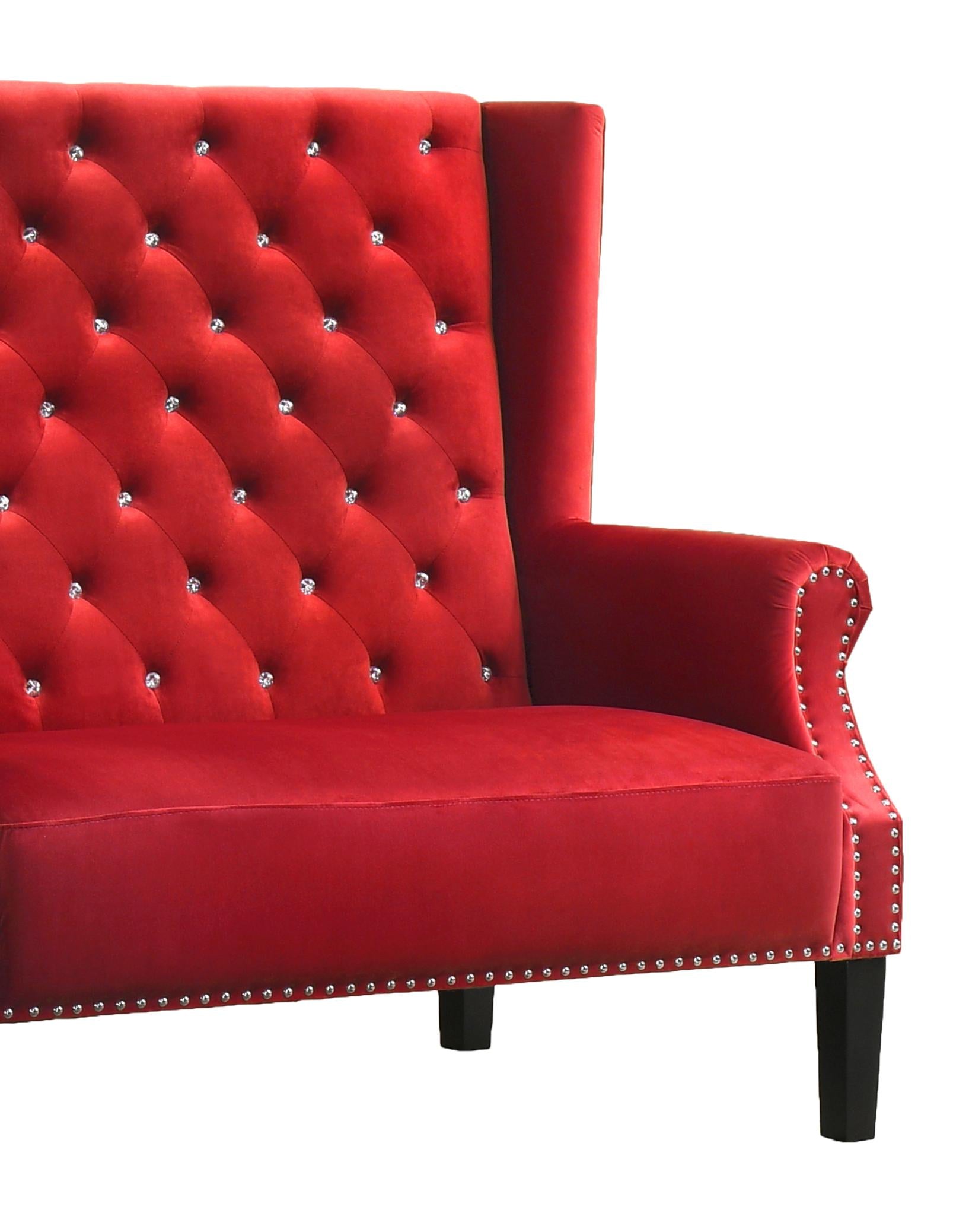 Lexi Transitional Style Red Accent Chair - ATL FURNITURE