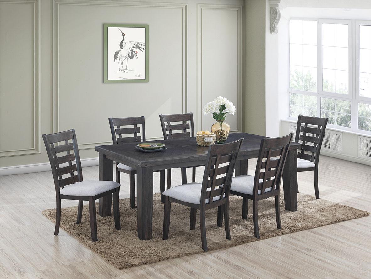 Bailey Transitional Style Dining Chair in Gray finish Wood - ATL FURNITURE