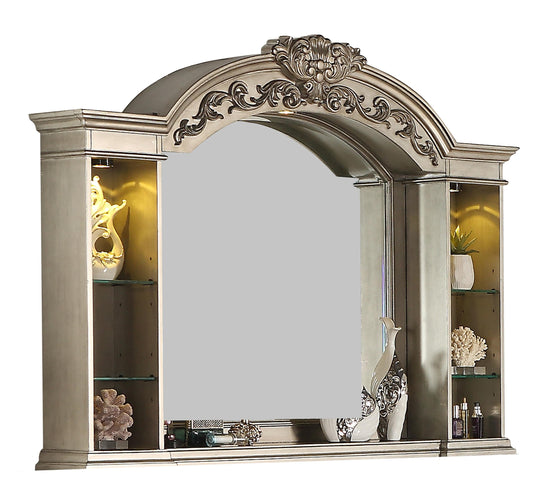 Platinum Traditional Style Mirror in Gold finish Wood - ATL FURNITURE