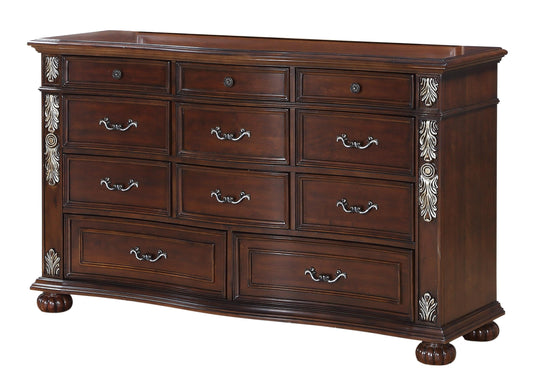 Rosanna Traditional Style Dresser in Cherry finish Wood - ATL FURNITURE