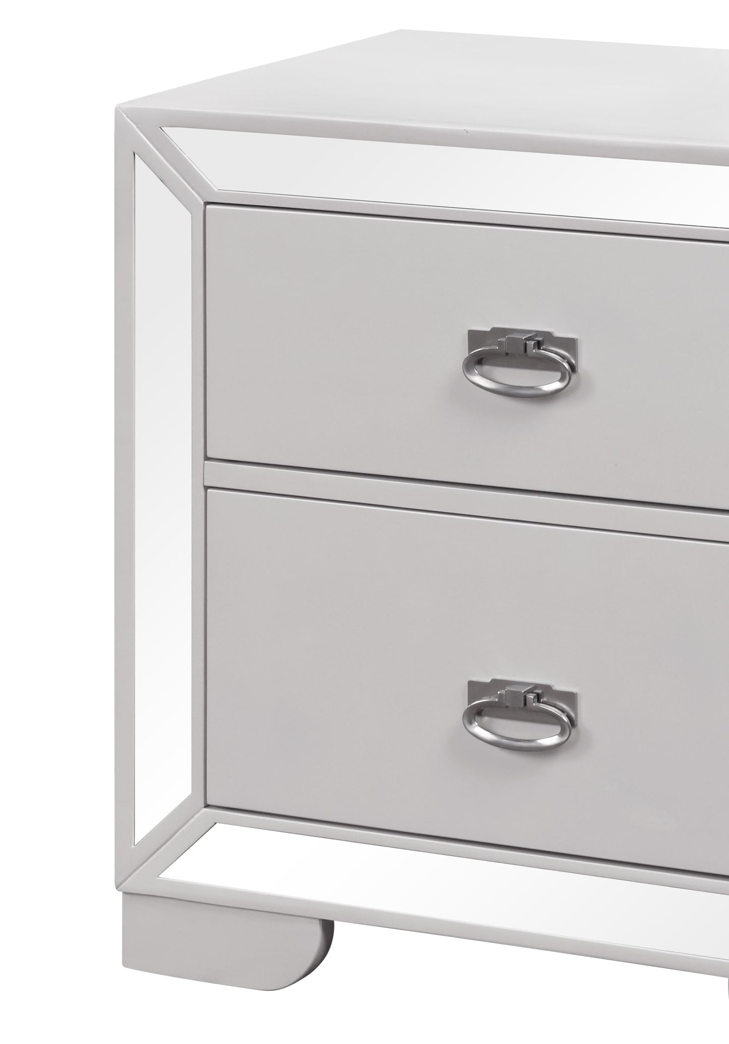 Grand Gloria Contemporary Style Nightstand in White finish Wood - ATL FURNITURE