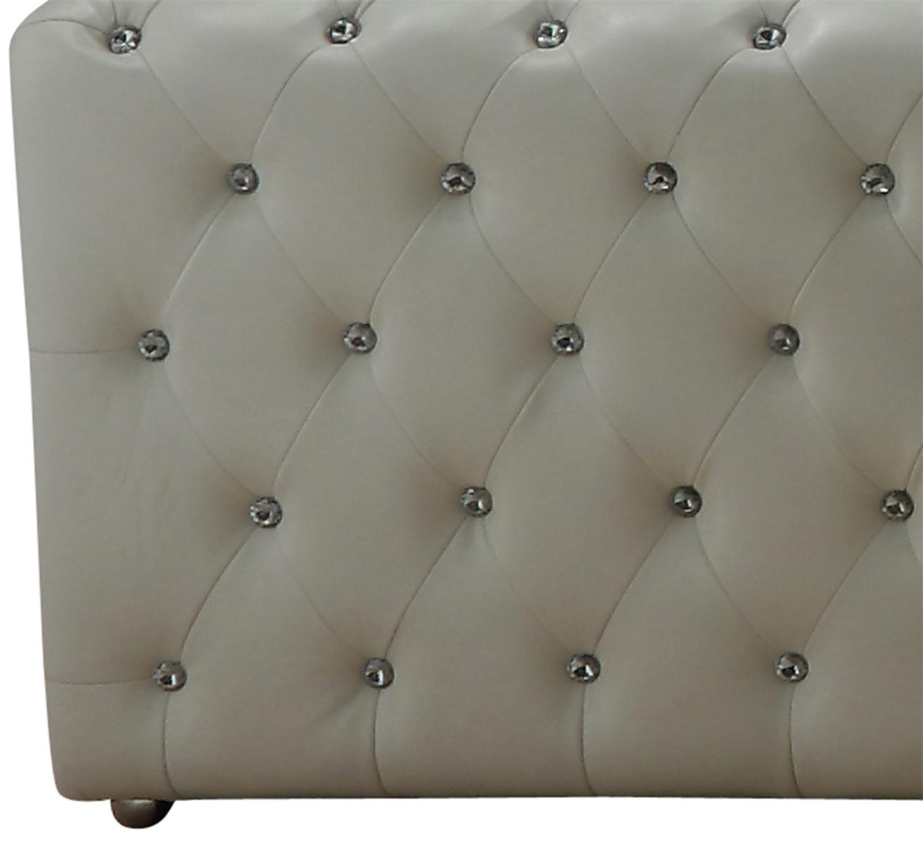 Charlise Modern Style White Chair in Faux Leather - ATL FURNITURE