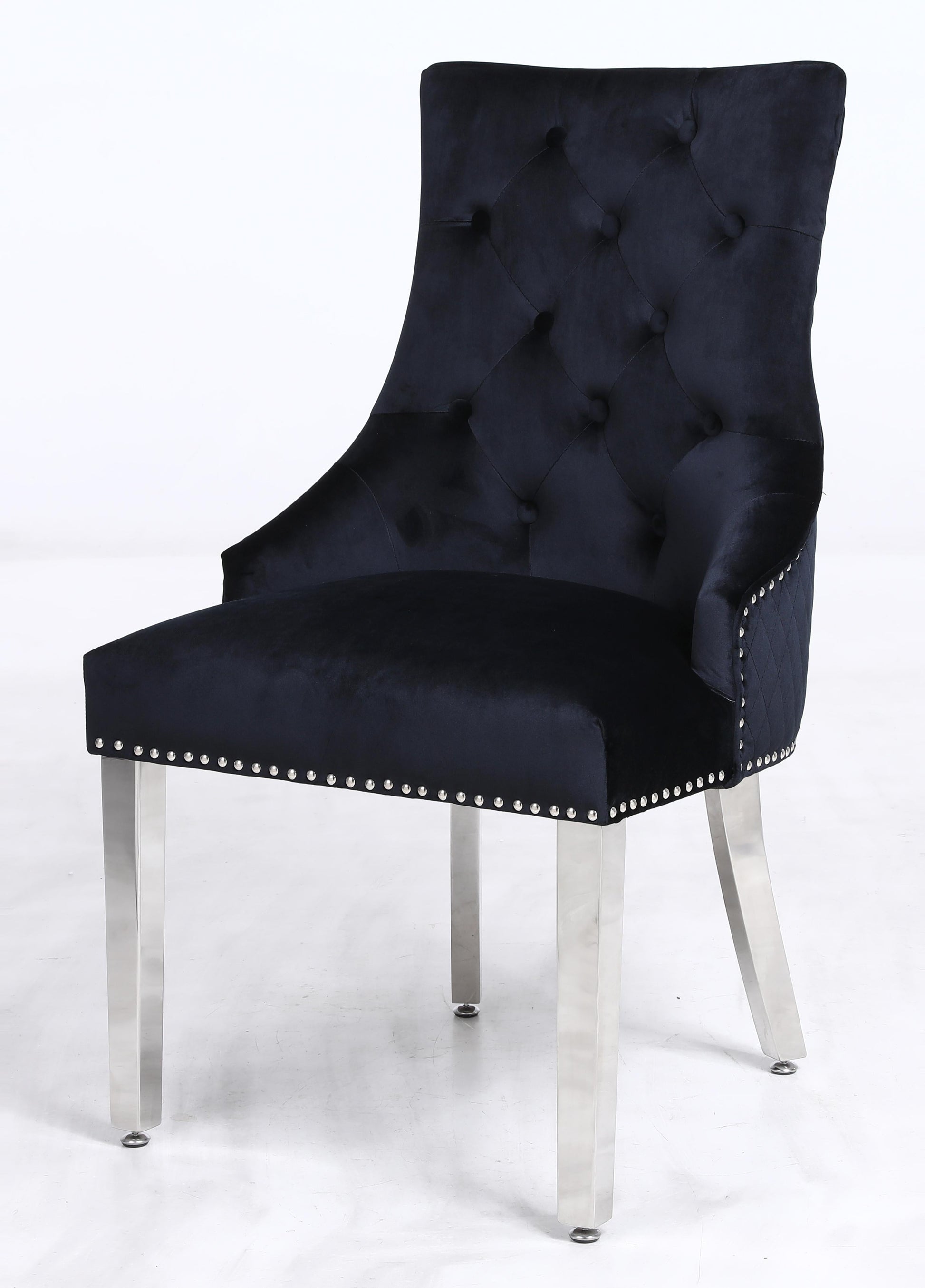 Leo Transitional Style Black Accent Chair - ATL FURNITURE