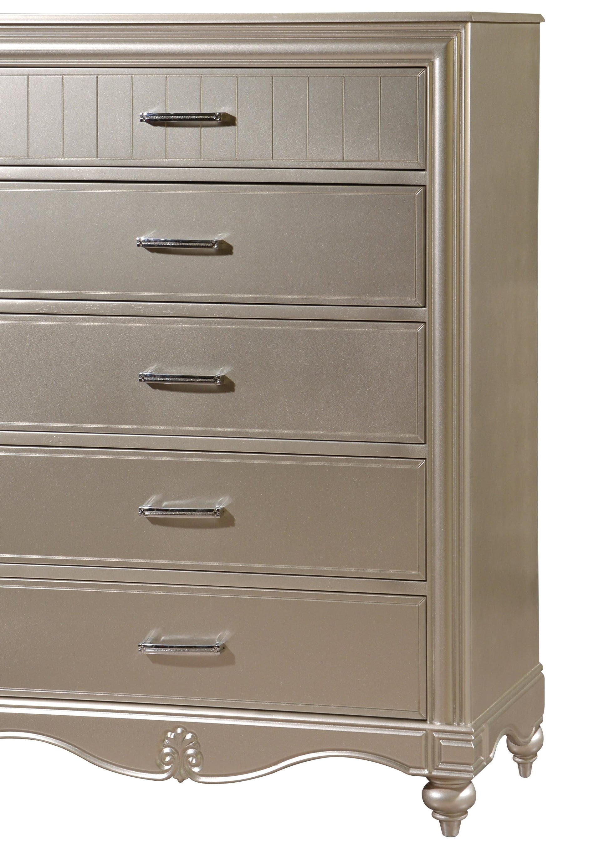 Faisal Transitional Style Chest in Champagne finish Wood - ATL FURNITURE