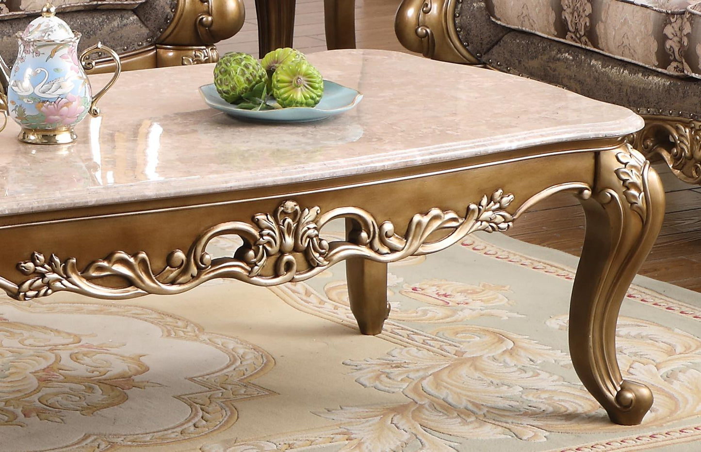 Amelia Traditional Style End Table in Bronze finish Wood - ATL FURNITURE