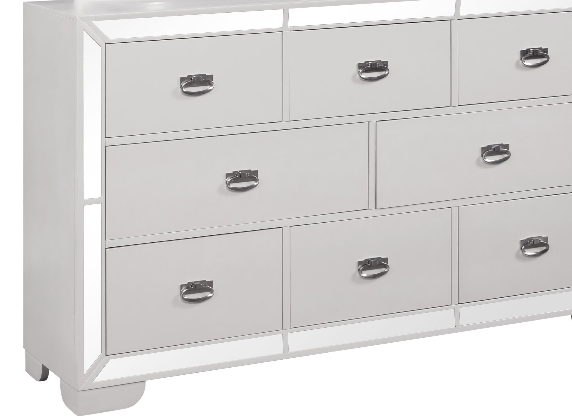 Grand Gloria Contemporary Style Dresser in White finish Wood - ATL FURNITURE