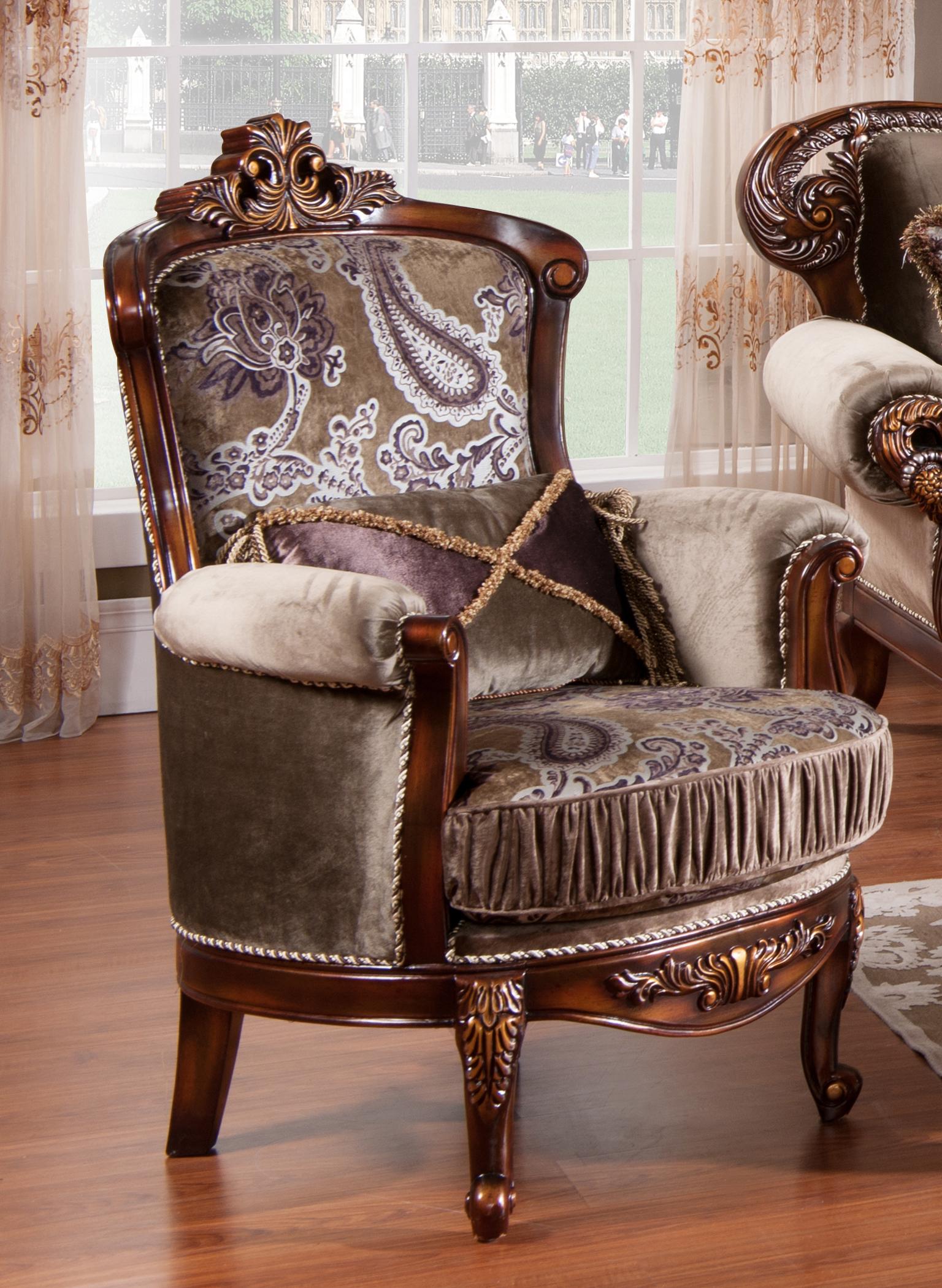 Janet Traditional Style Chair in Cherry finish Wood - ATL FURNITURE