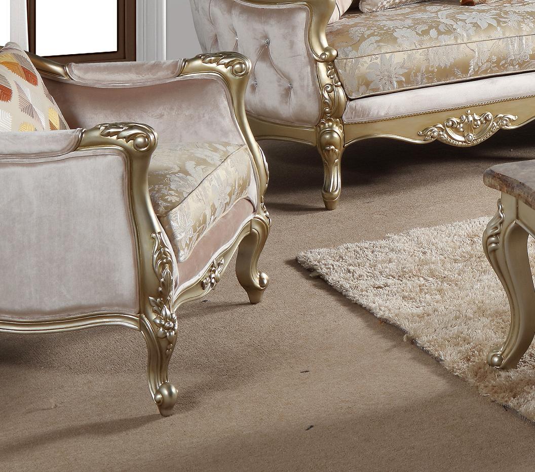 Diana Traditional Style Chair in Champagne finish Wood - ATL FURNITURE