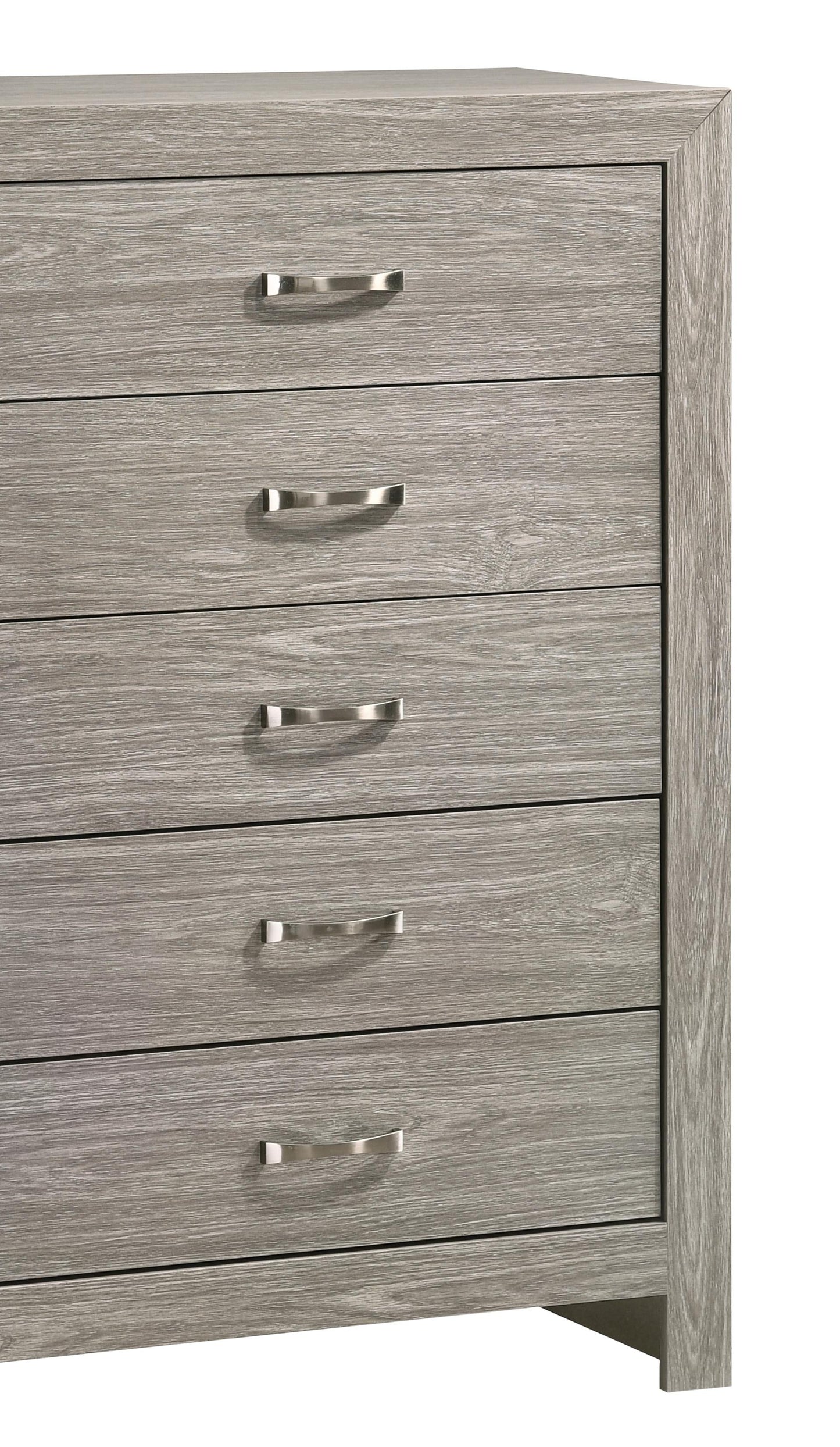 Yasmine White Modern Style Chest in Gray finish Wood - ATL FURNITURE