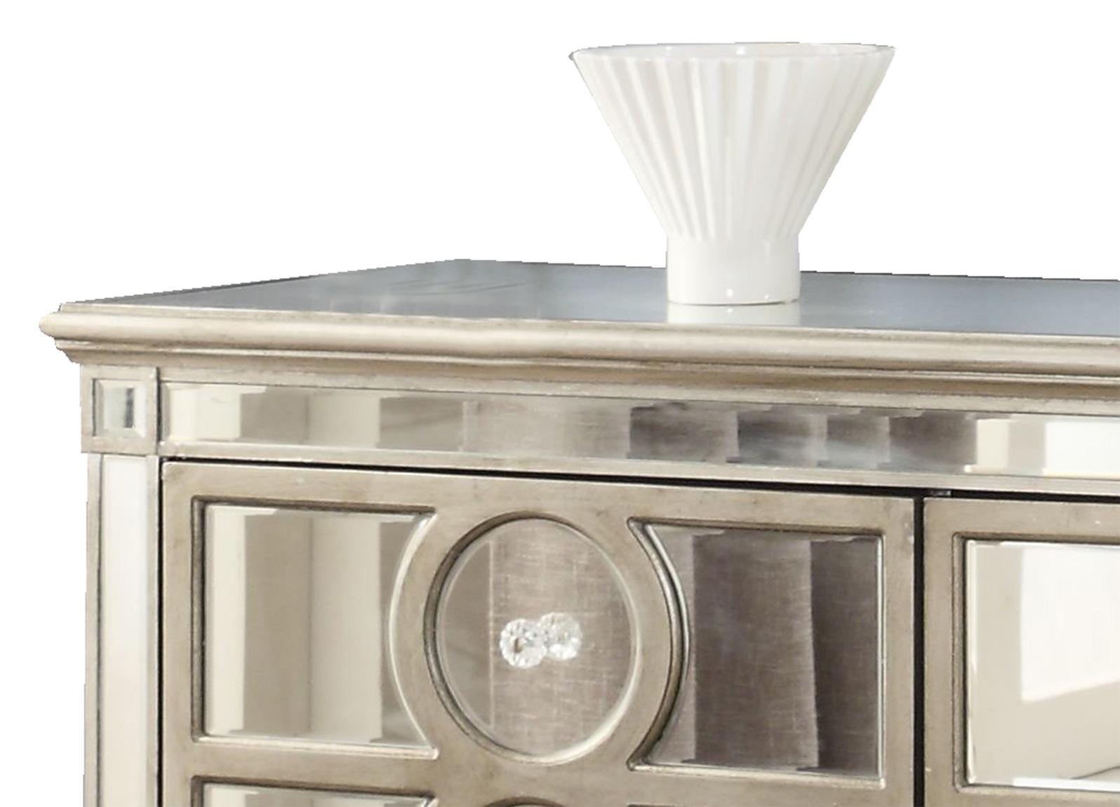 Brooklyn Contemporary Style Dining Server in Silver finish Wood - ATL FURNITURE