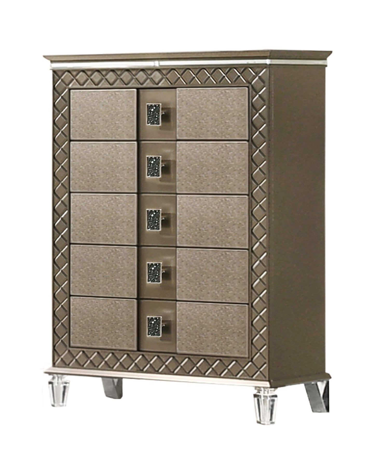 Coral Contemporary Style Chest in Bronze finish Wood - ATL FURNITURE