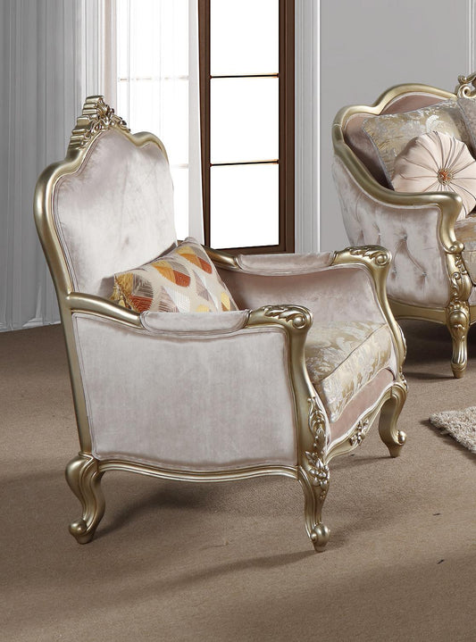 Diana Traditional Style Chair in Champagne finish Wood - ATL FURNITURE