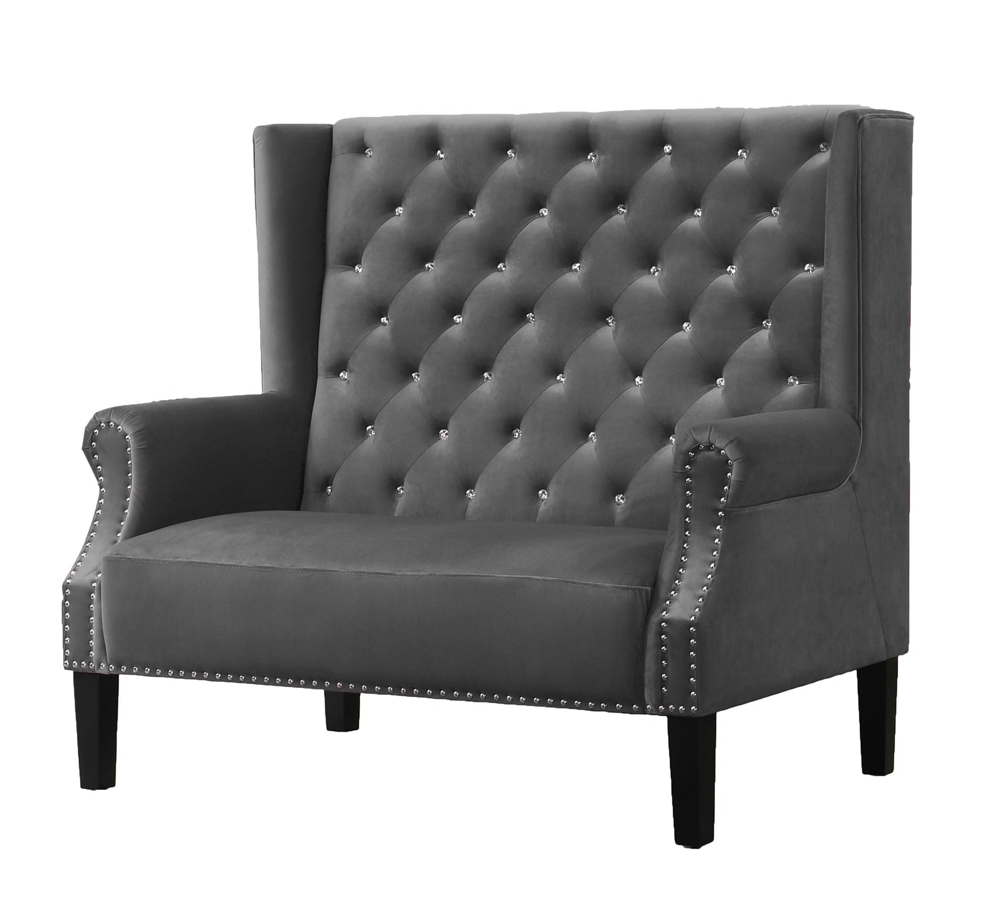 Lexi Transitional Style Silver Accent Chair - ATL FURNITURE