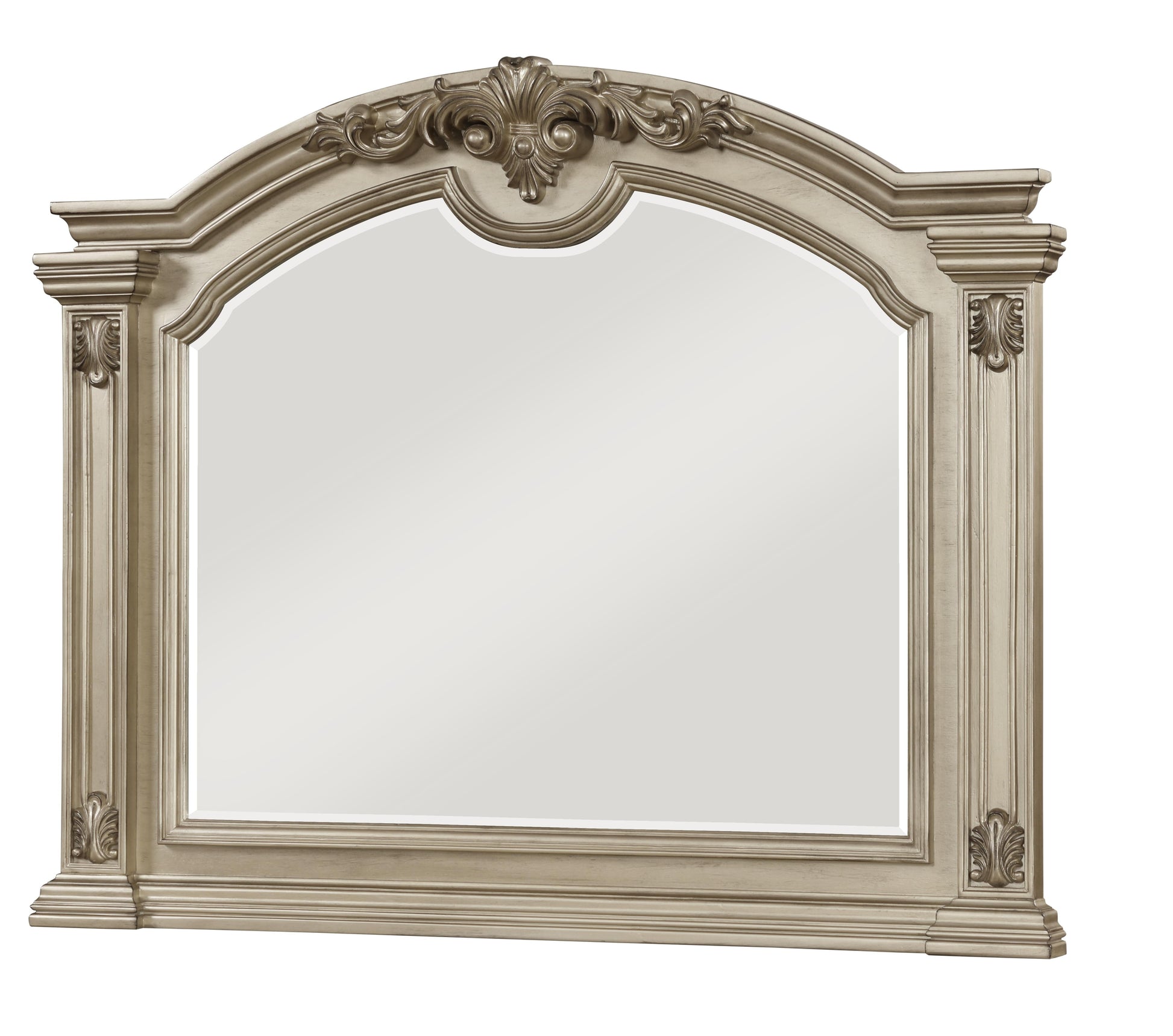 Alicia Transitional Style Mirror in Beige finish Wood - ATL FURNITURE