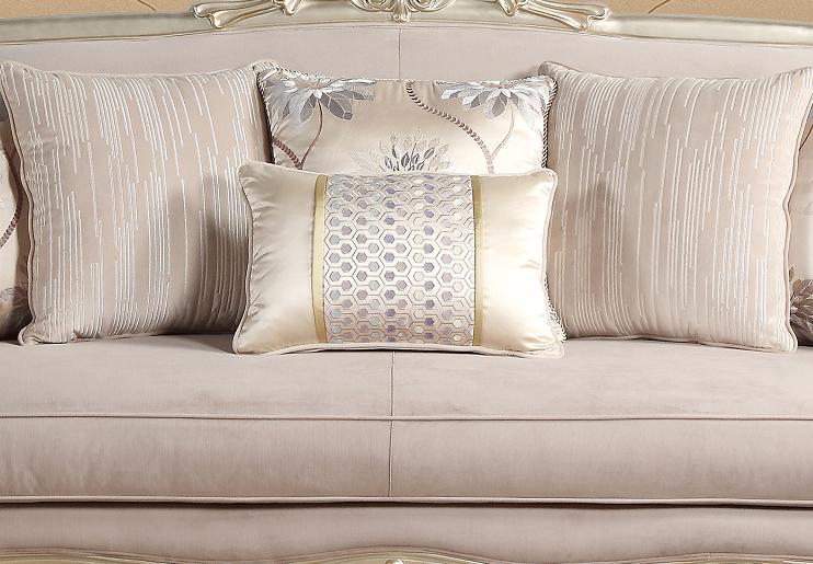 Elanor Traditional Style Loveseat in Champagne finish Wood - ATL FURNITURE