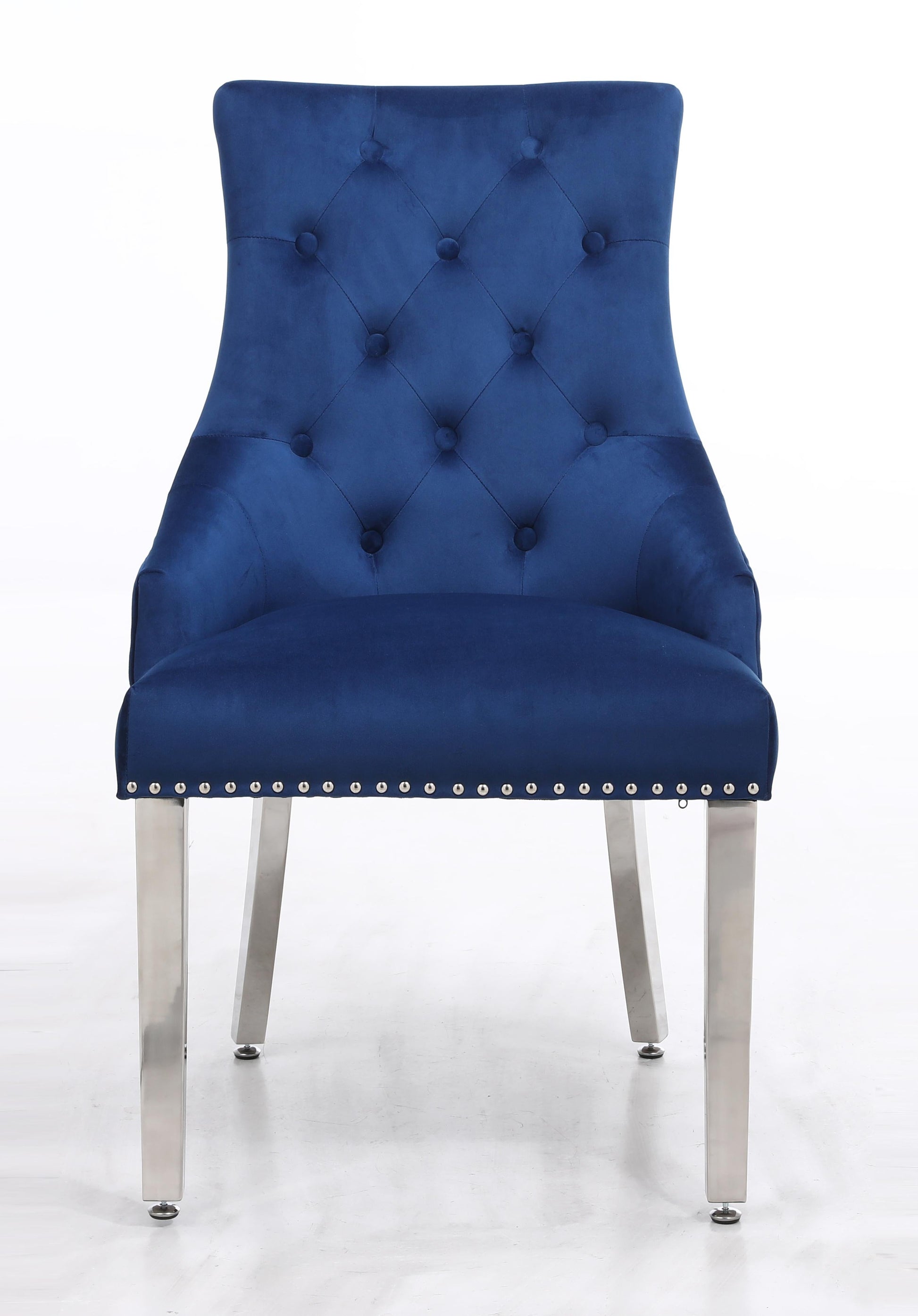 Leo Transitional Style Blue Accent Chair - ATL FURNITURE