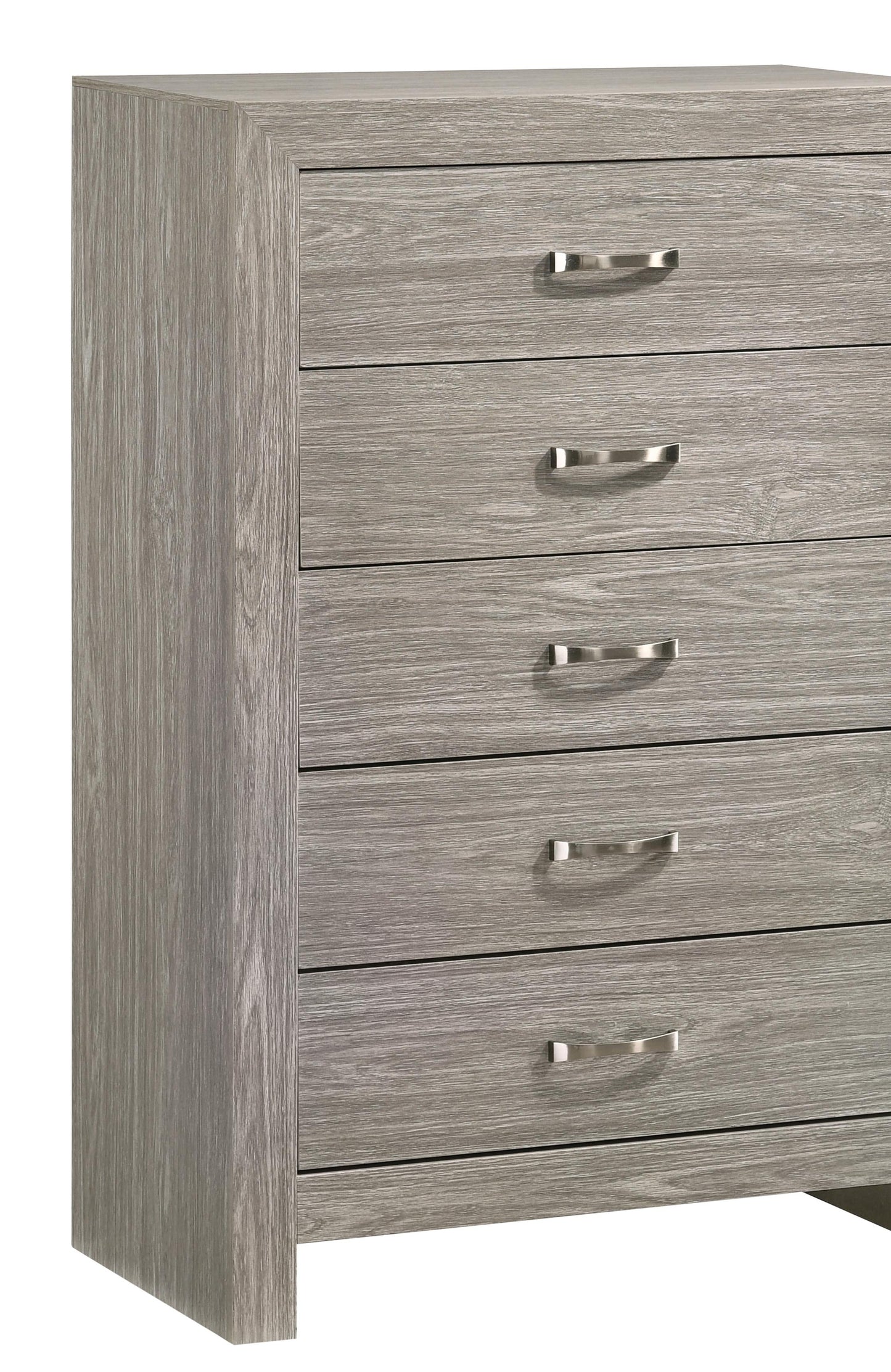 Yasmine White Modern Style Chest in Gray finish Wood - ATL FURNITURE