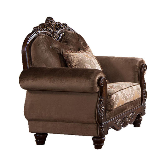 Zoya Traditional Style Chair in Cherry finish Wood - ATL FURNITURE