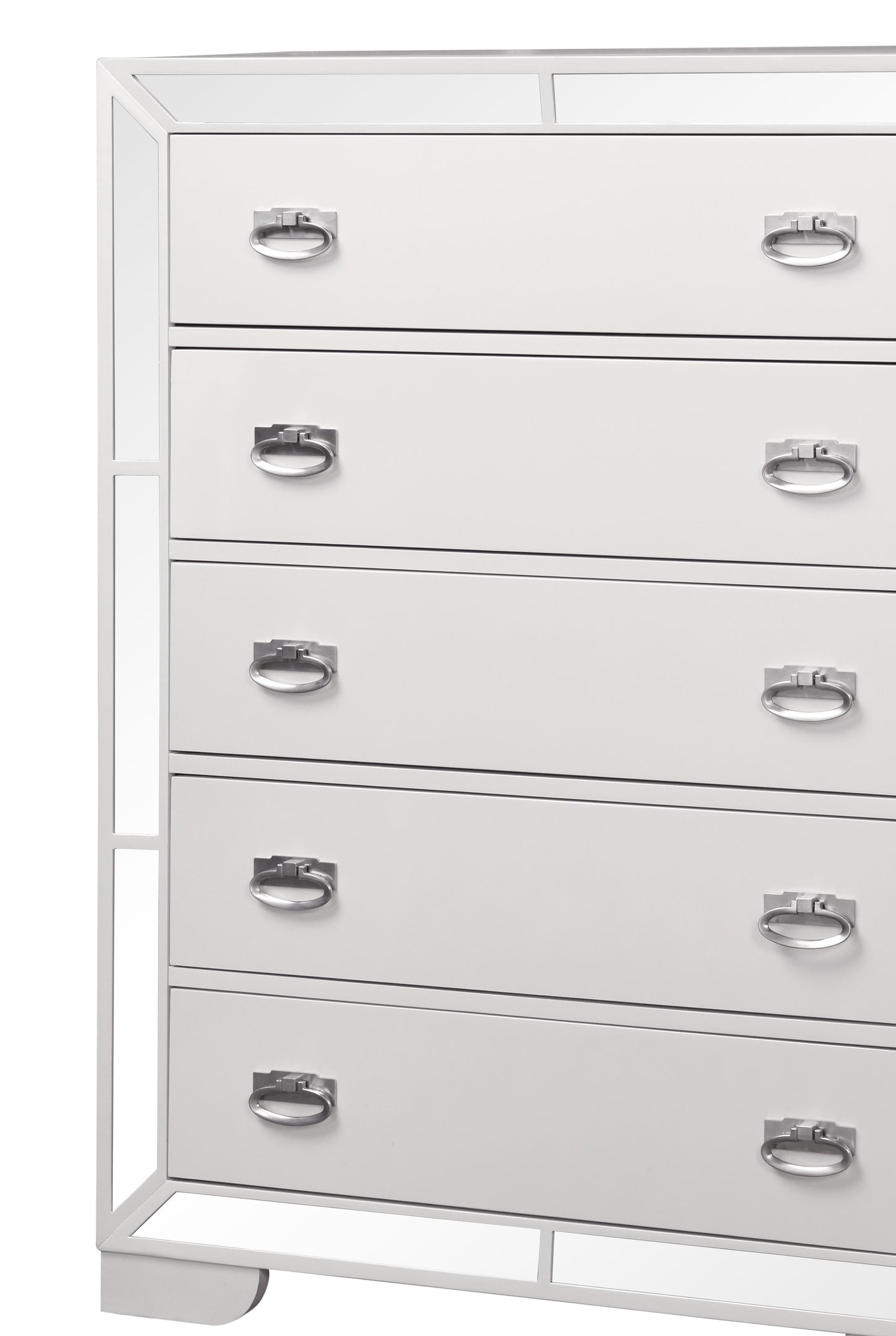 Grand Gloria Contemporary Style Chest in White finish Wood - ATL FURNITURE
