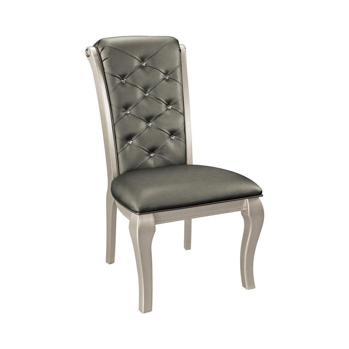 Crawford Rectangular Dining Room Set In Silver By Homelegance - ATL FURNITURE