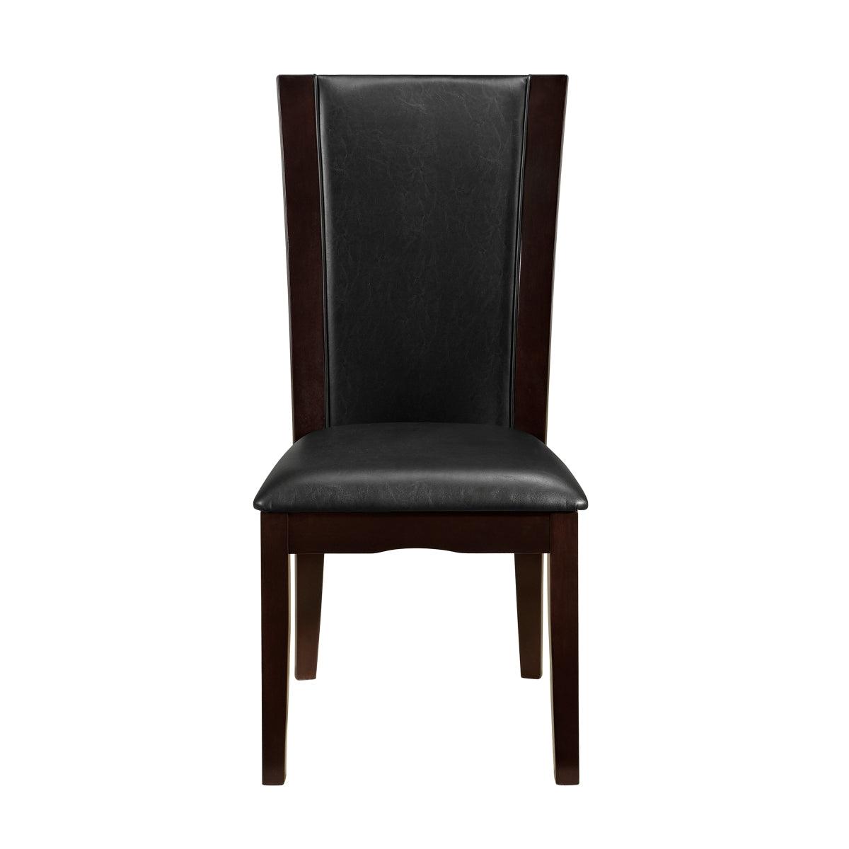Daisy Rectangular Glass Top Dining Room Set In Espresso By Homelegance - ATL FURNITURE
