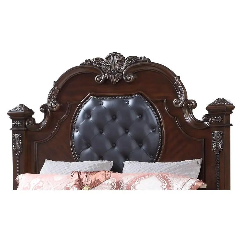 Destiny 6Pc Traditional Bedroom Set in Cherry Finish by Cosmos Furniture - ATL FURNITURE