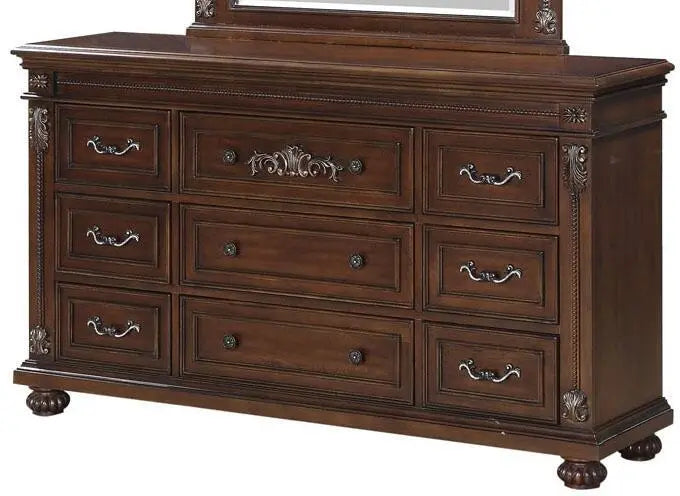 Destiny 6Pc Traditional Bedroom Set in Cherry Finish by Cosmos Furniture - ATL FURNITURE